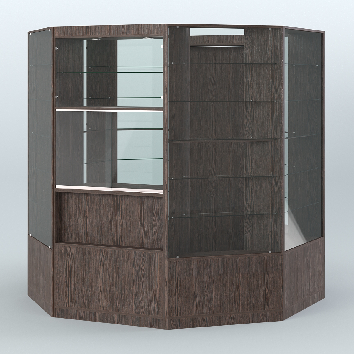 Островной торговый павильон из ДСП СЭСП №1 (4, 66 кв.м) Дуб Венге