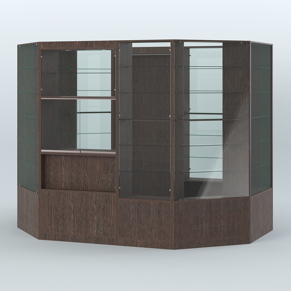 Островной торговый павильон из ДСП СЭСП №2 (6, 6 кв.м) Дуб Венге