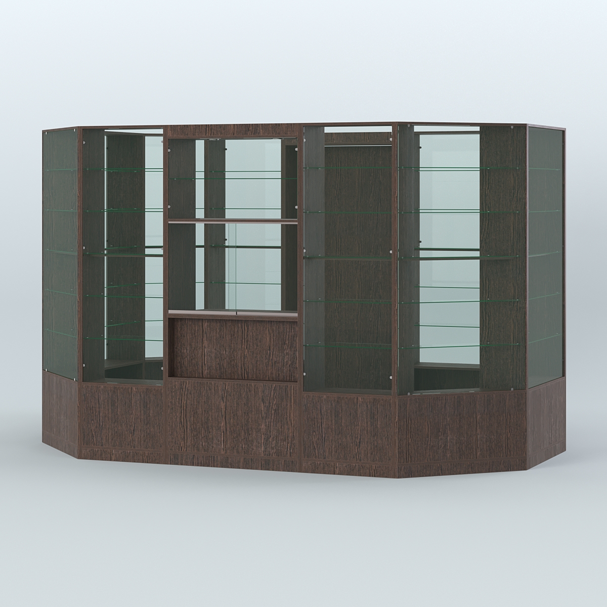 Островной торговый павильон из ДСП СЭСП №3 (7, 25 кв.м) Дуб Венге