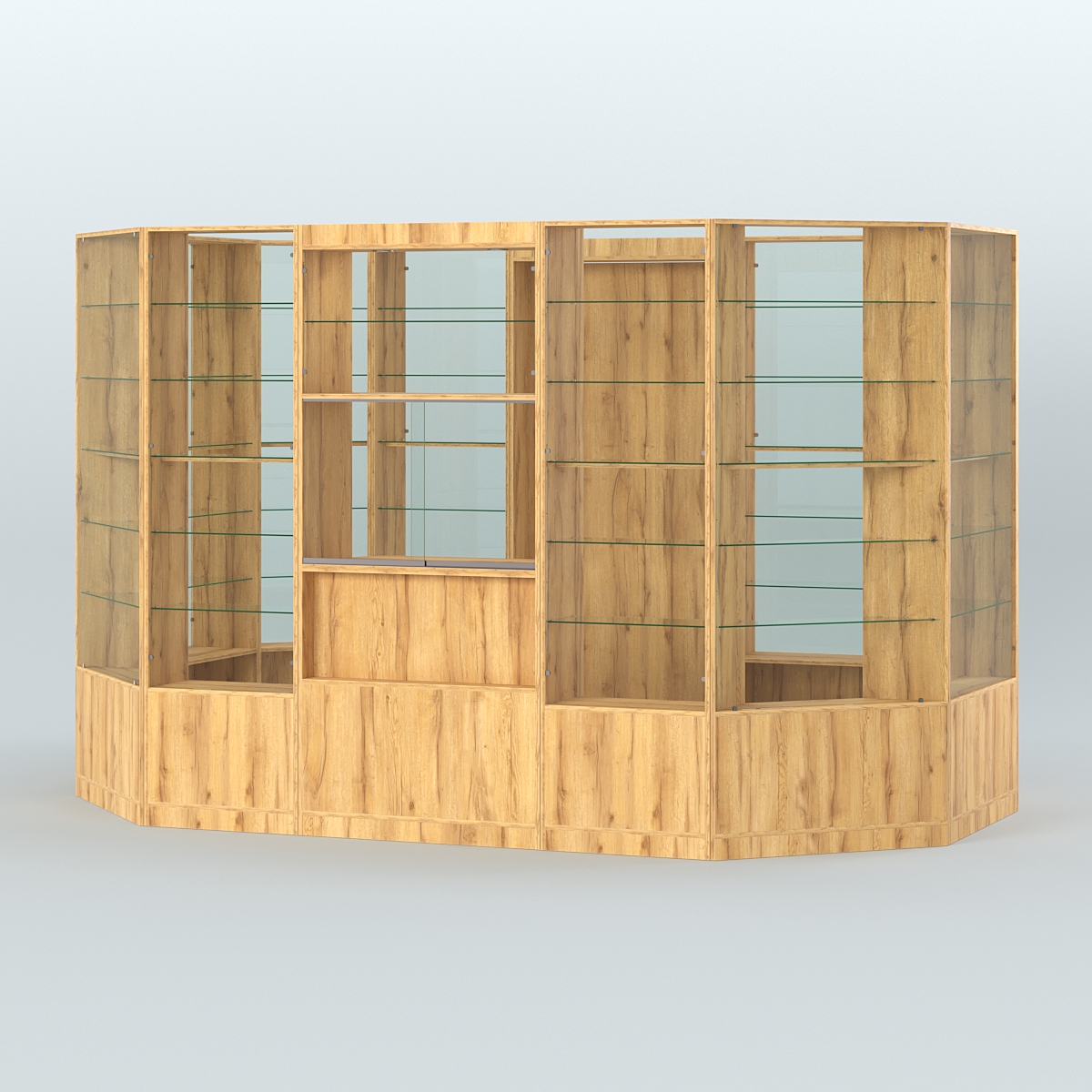 Островной торговый павильон из ДСП СЭСП №3 (7, 25 кв.м) Дуб Золотистый