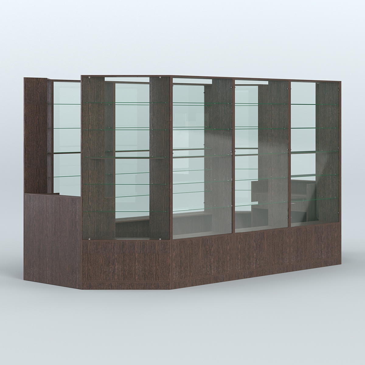 Островной торговый павильон из ДСП СЭСП №7 (8, 55 кв.м) Дуб Венге