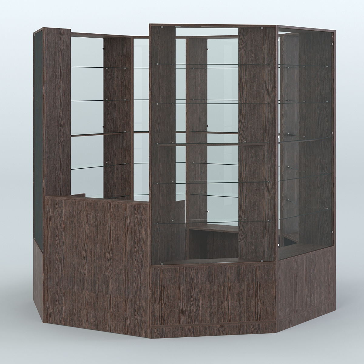 Островной торговый павильон из ДСП СЭСП №8 (4, 66 кв.м) Дуб Венге