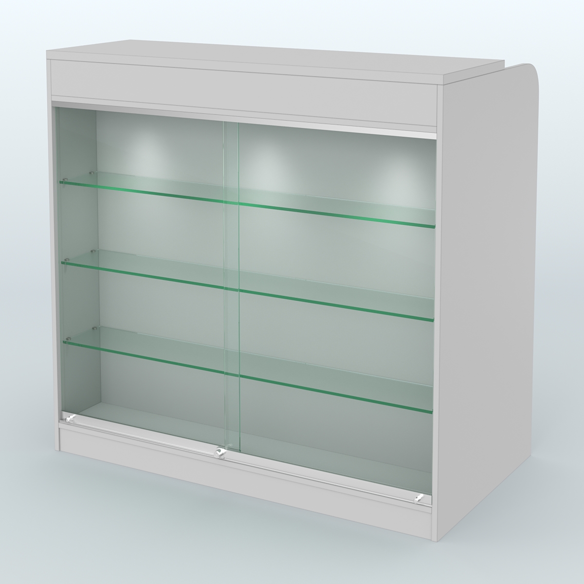 Ресепшен-Лайт №4 (Фасадная стенка - ЛДСП) Серый