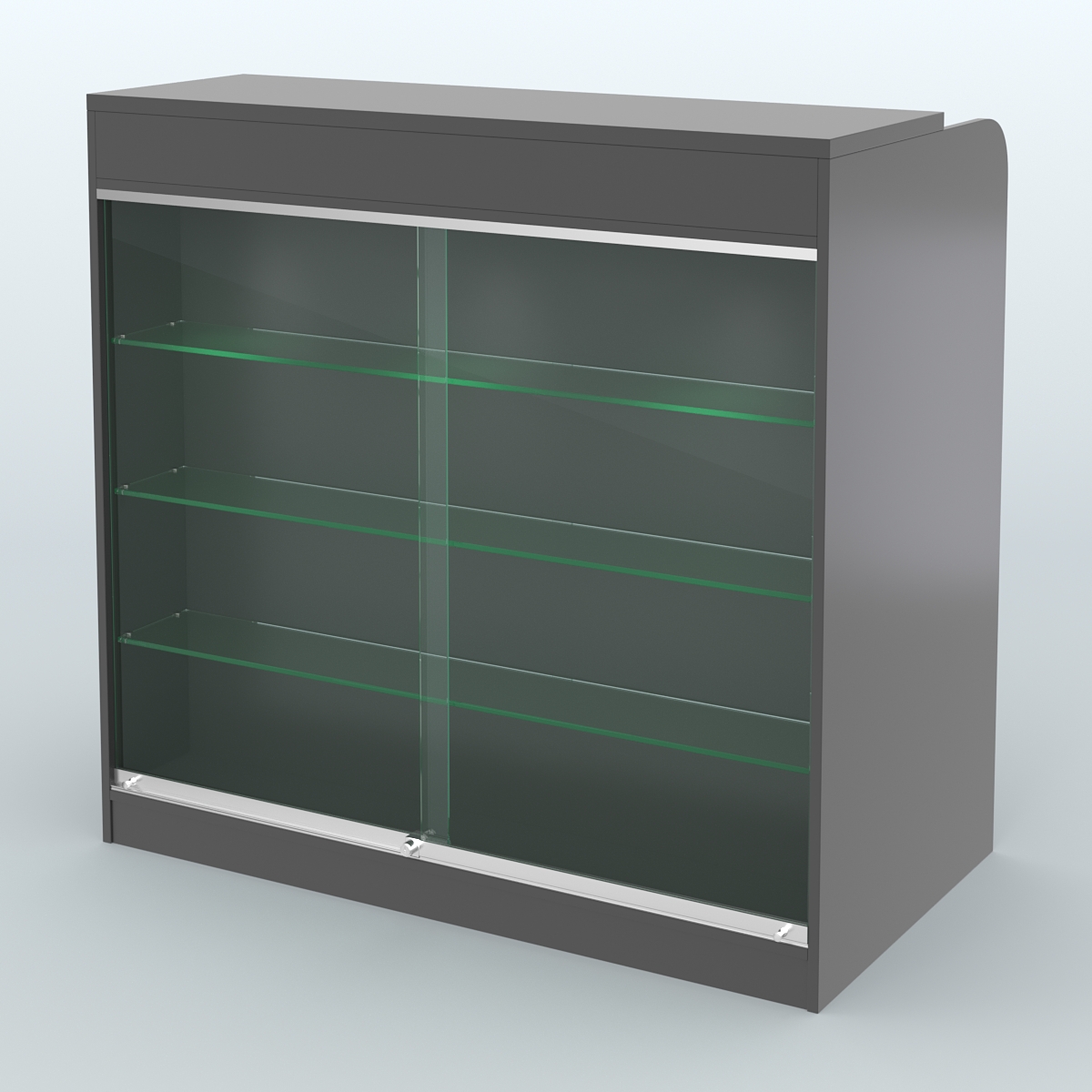 Ресепшен-Лайт №4 (Фасадная стенка - ЛДСП) Черный