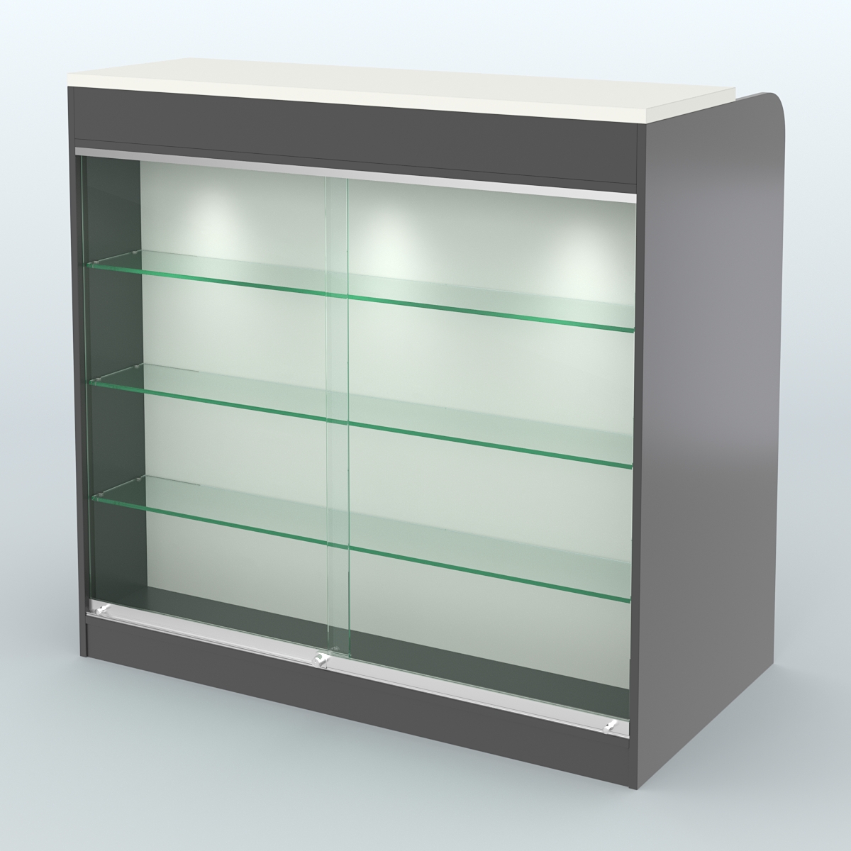 Ресепшен-Лайт №4 (Фасадная стенка - ЛДСП) Черный и Белый