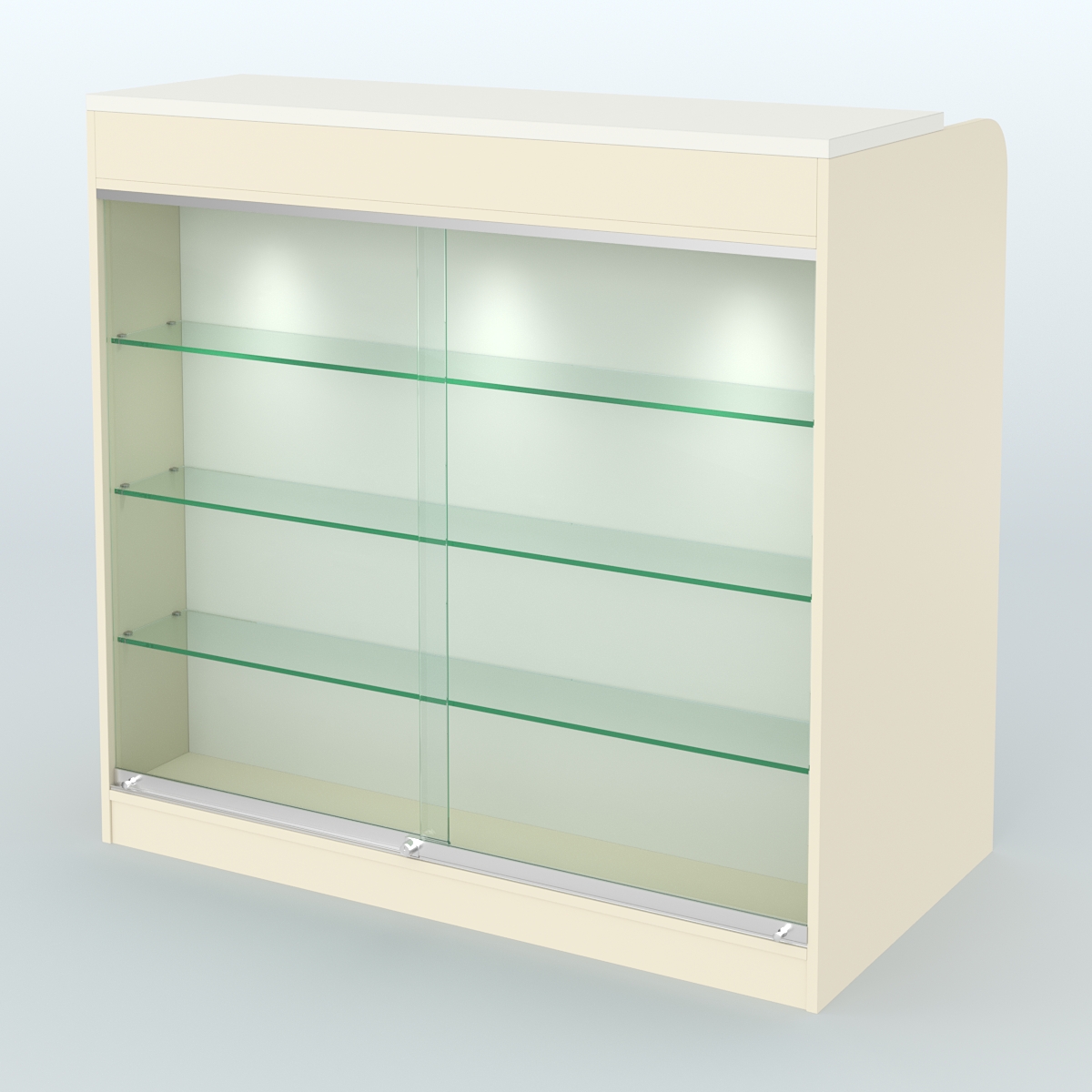 Ресепшен-Лайт №4 (Фасадная стенка - ЛДСП) Крем Вайс + Белый