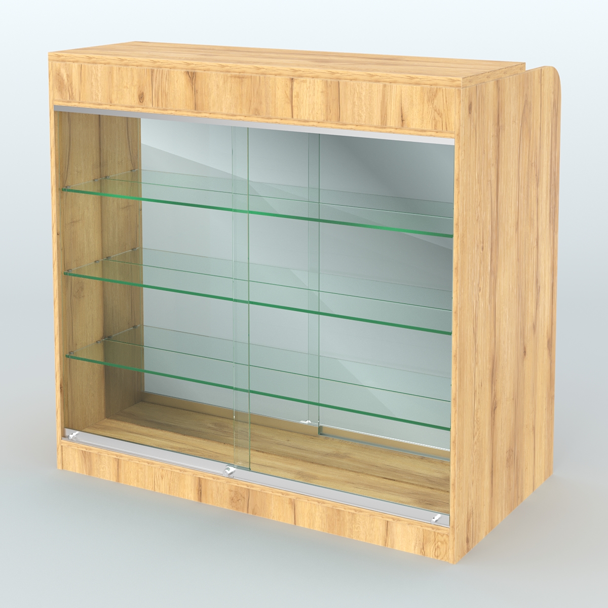 Ресепшен-Лайт №5 (Фасадная стенка - Зеркало) Дуб Золотистый