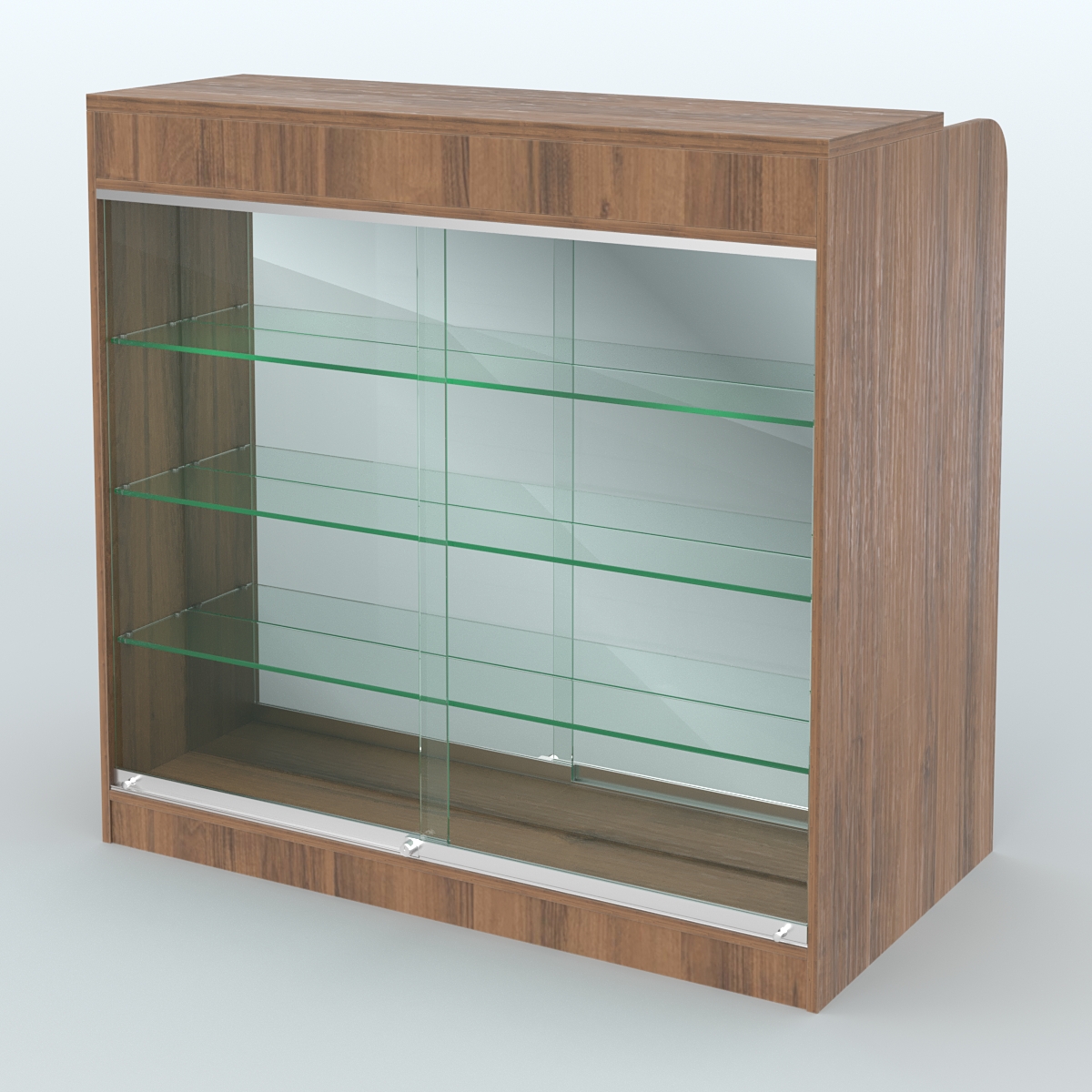 Ресепшен-Лайт №5 (Фасадная стенка - Зеркало) Орех