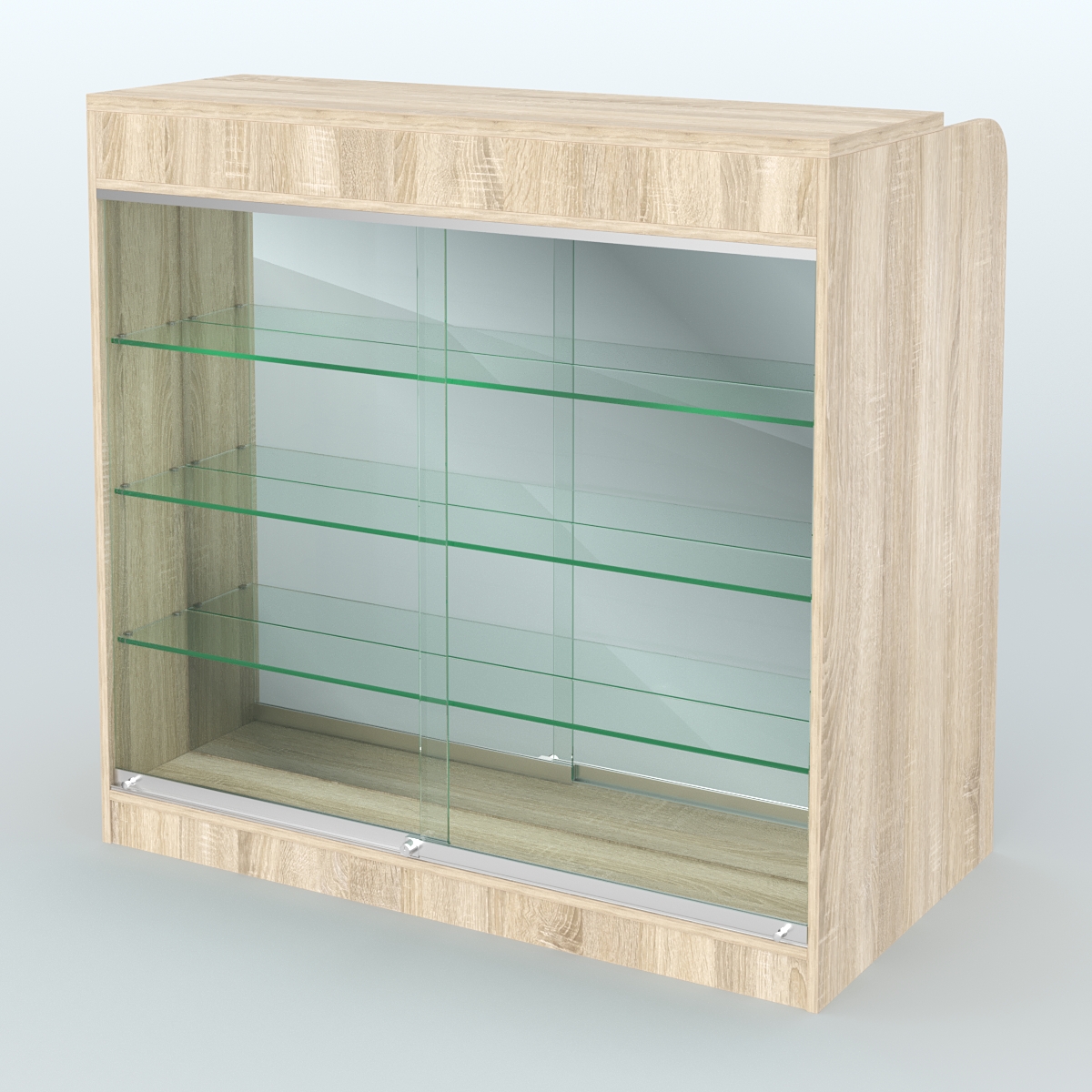 Ресепшен-Лайт №5 (Фасадная стенка - Зеркало) Дуб сонома