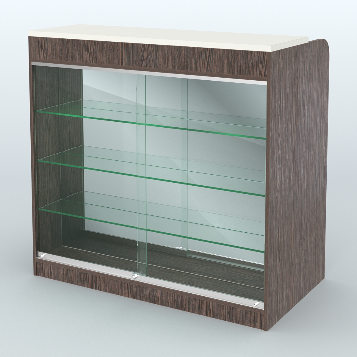 Ресепшен-Лайт №5 (Фасадная стенка - Зеркало) Дуб Венге + Белый