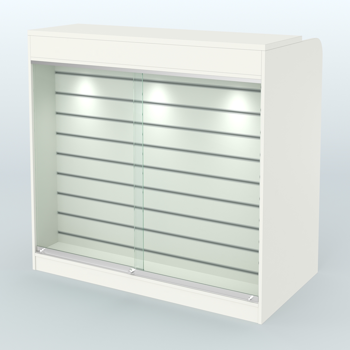 Ресепшен-Лайт №6 (Фасадная стенка - Экономпанель) Белый