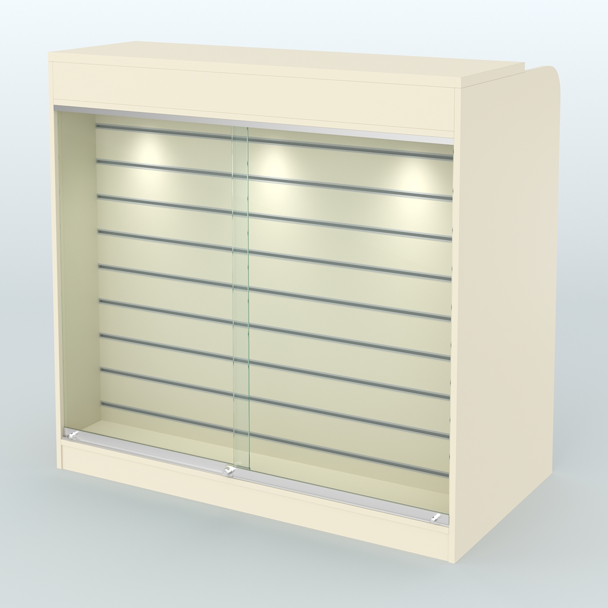 Ресепшен-Лайт №6 (Фасадная стенка - Экономпанель) Крем Вайс