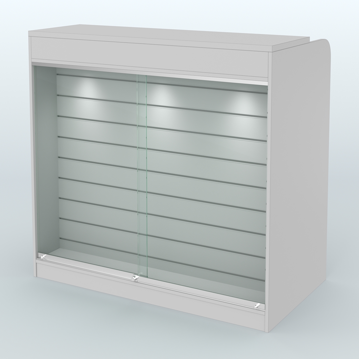 Ресепшен-Лайт №6 (Фасадная стенка - Экономпанель) Серый