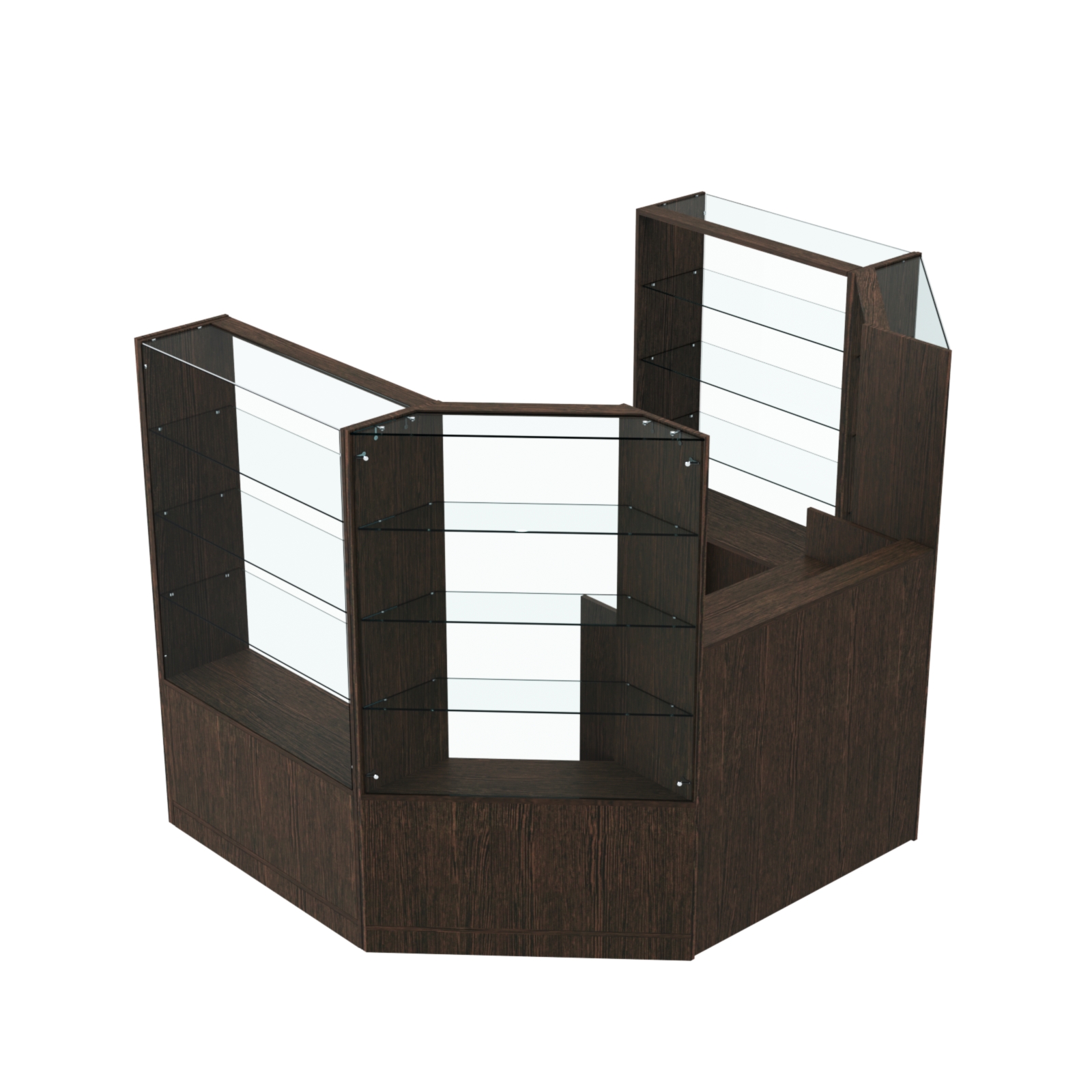 Торговый пристенный островок ГРАЦИЯ №1 (открытый) (3.3 кв.м) Дуб Венге