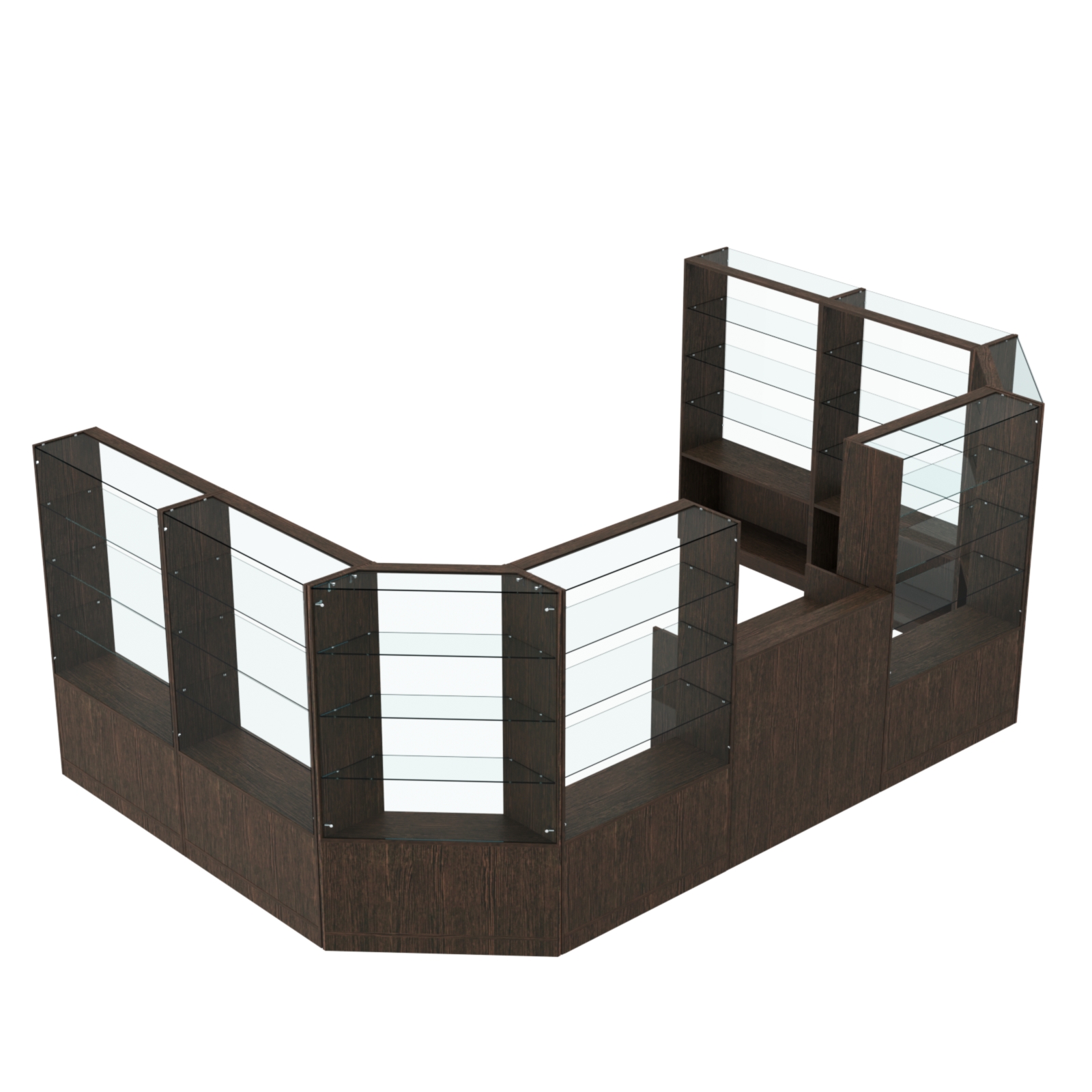 Торговый пристенный островок ГРАЦИЯ №11 (открытый) (9.62 кв.м) Дуб Венге