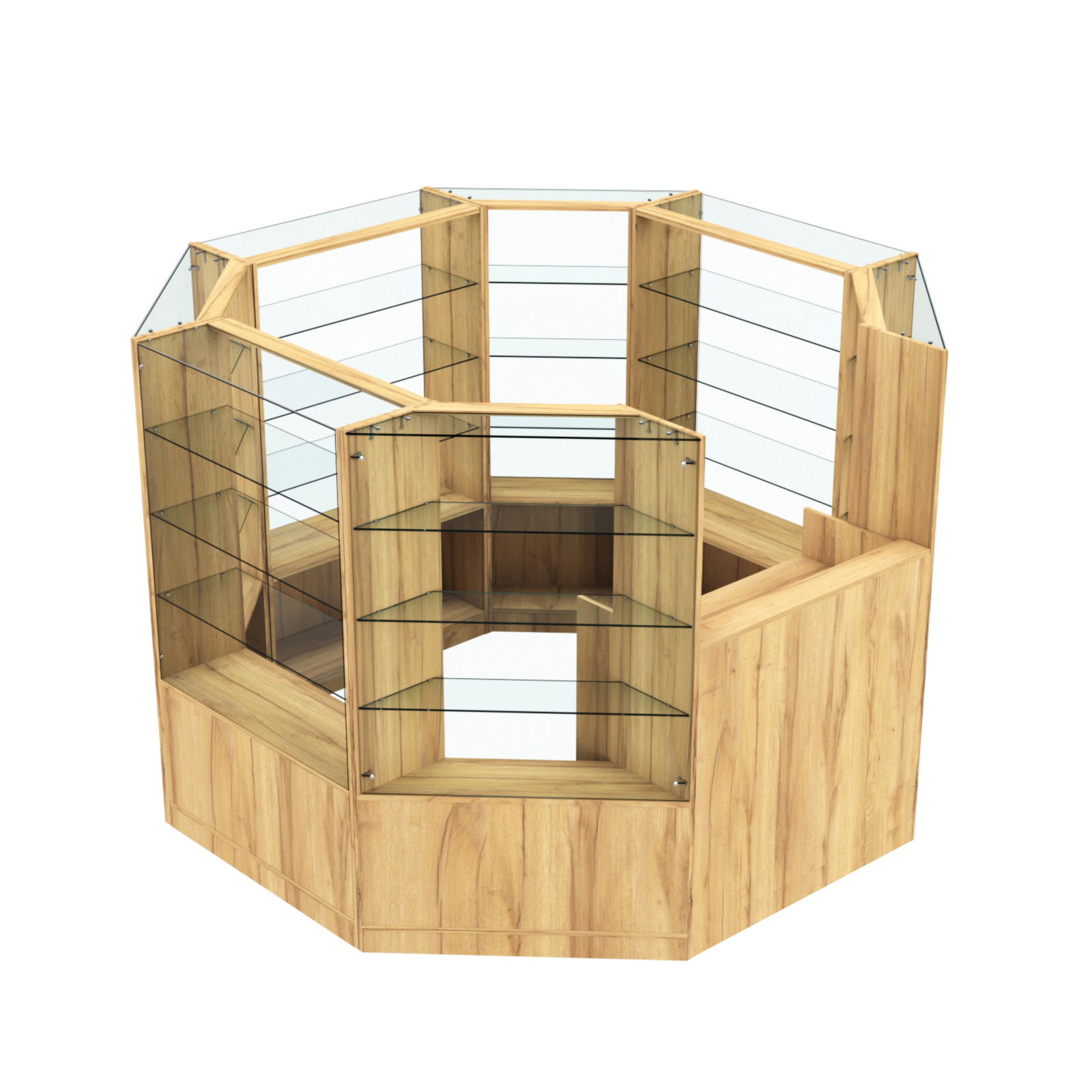 Торговый островок в центр зала ГРАЦИЯ №1 (открытый) (4, 66 кв.м) Дуб Золотистый