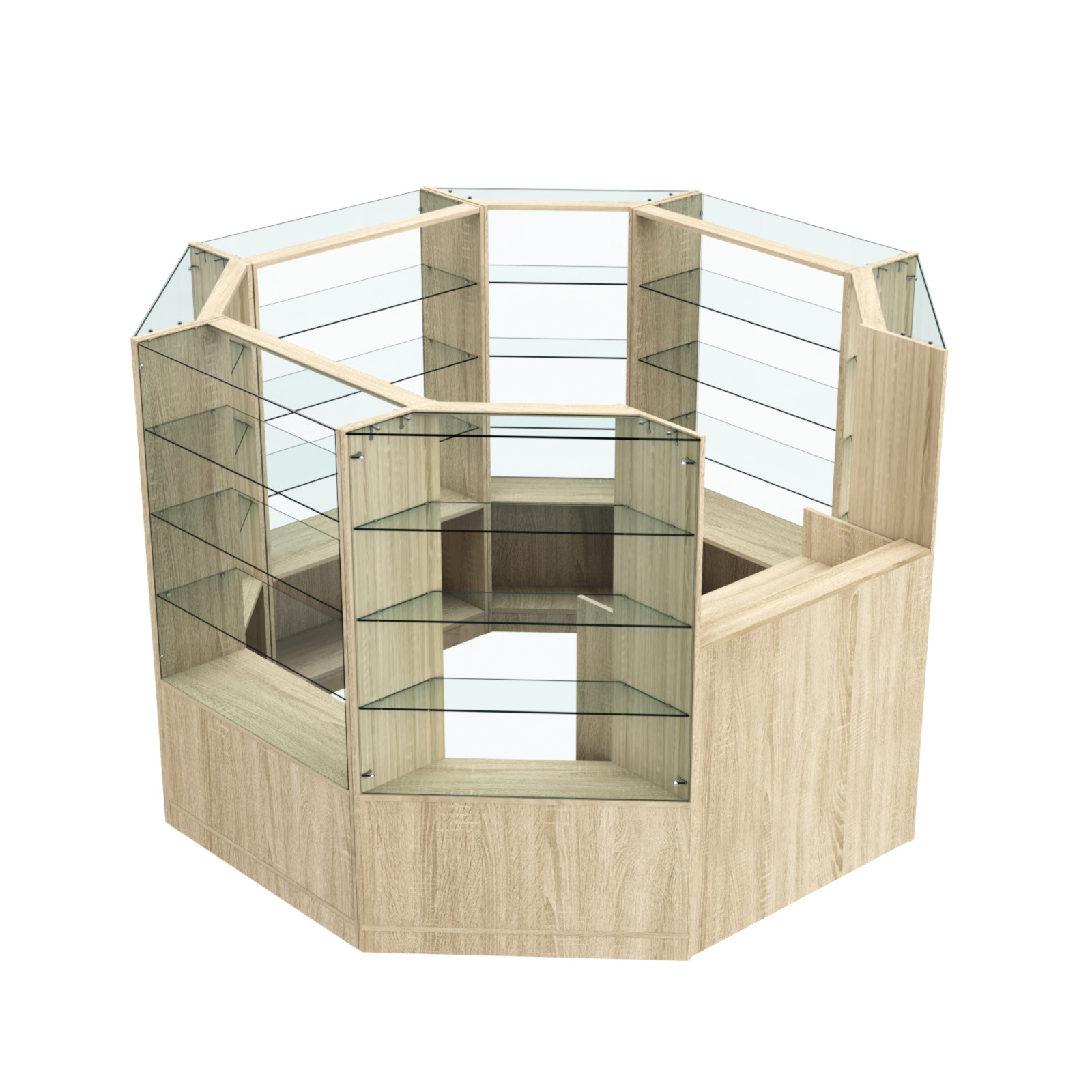 Торговый островок в центр зала ГРАЦИЯ №1 (открытый) (4, 66 кв.м) Дуб сонома