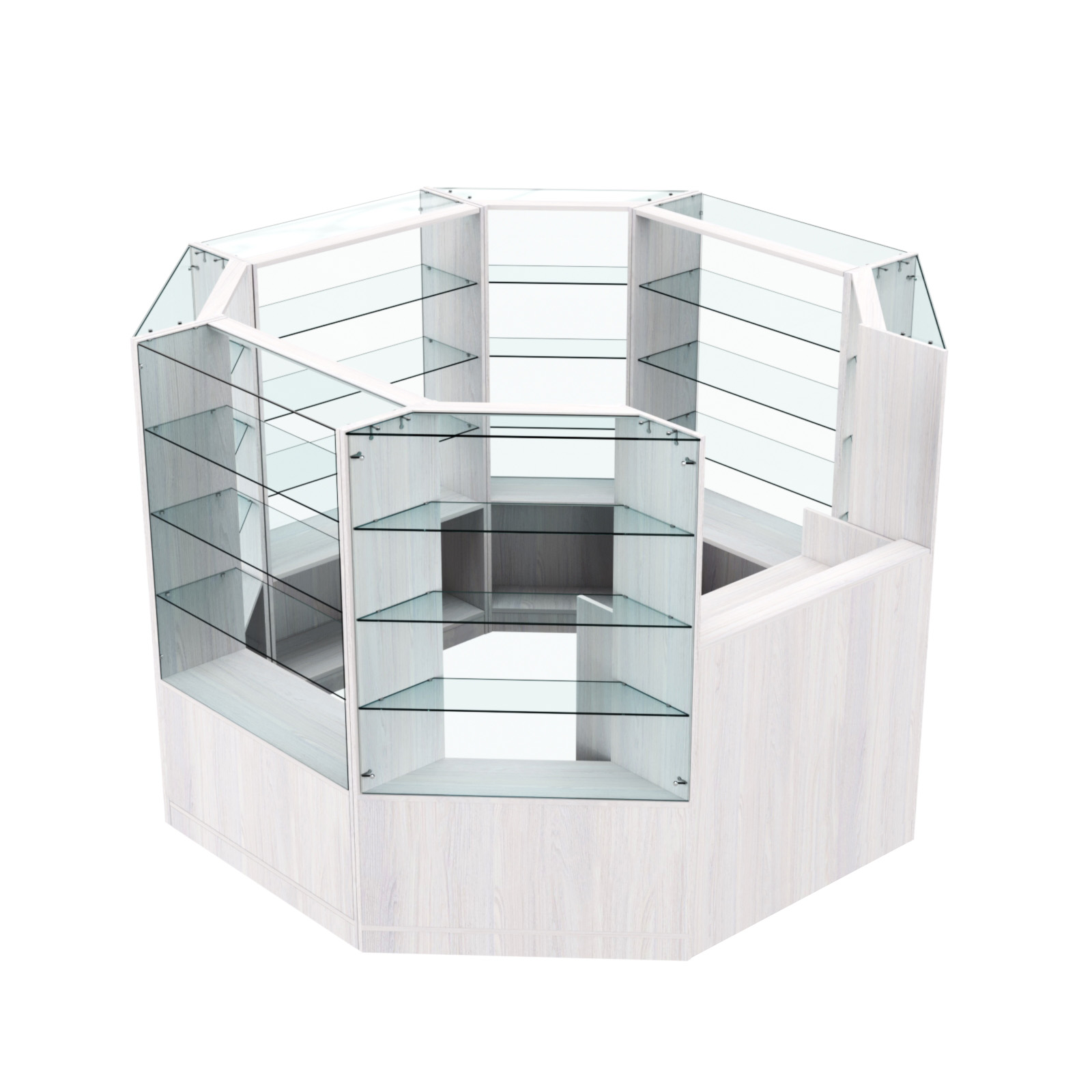 Торговый островок в центр зала ГРАЦИЯ №1 (открытый) (4, 66 кв.м) Ясень Анкор светлый