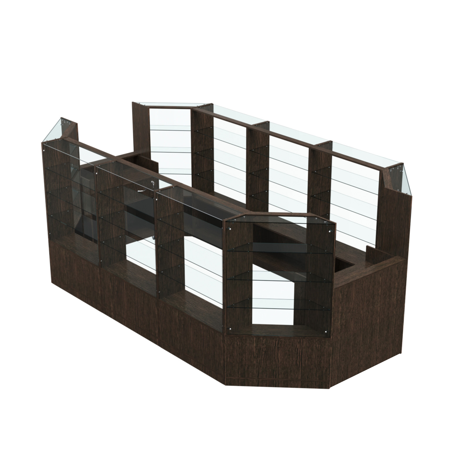 Торговый островок в центр зала ГРАЦИЯ №4 (открытый) (8, 55 кв.м) Дуб Венге