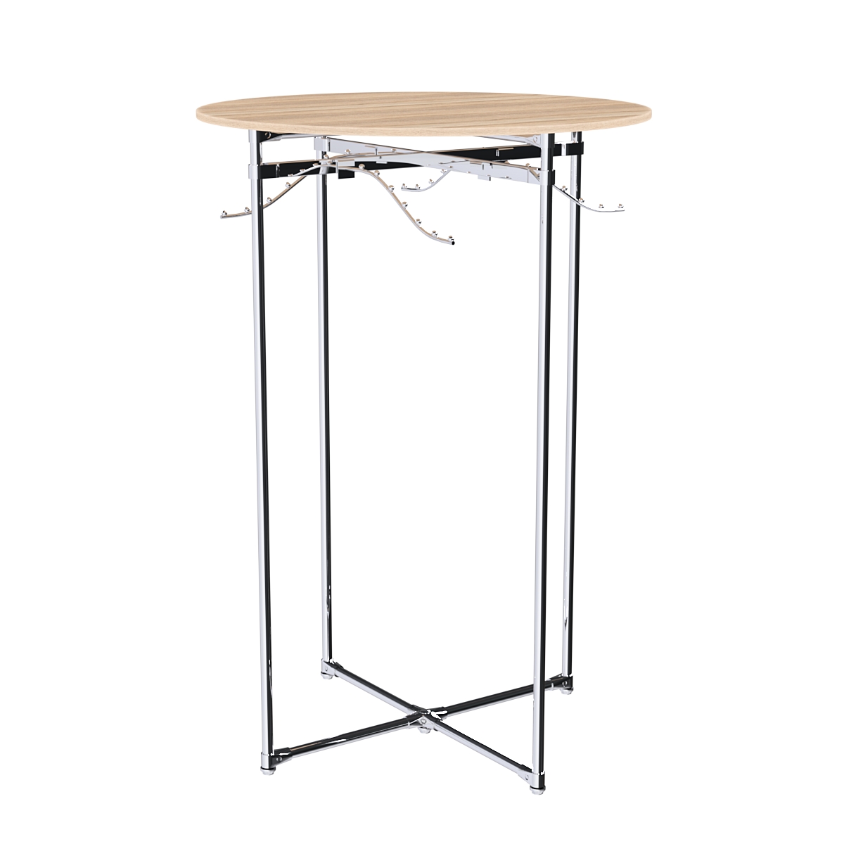 Хромированное вешало Круг №1-3 (верхняя платформа - ДСП 16мм) Дуб Сонома