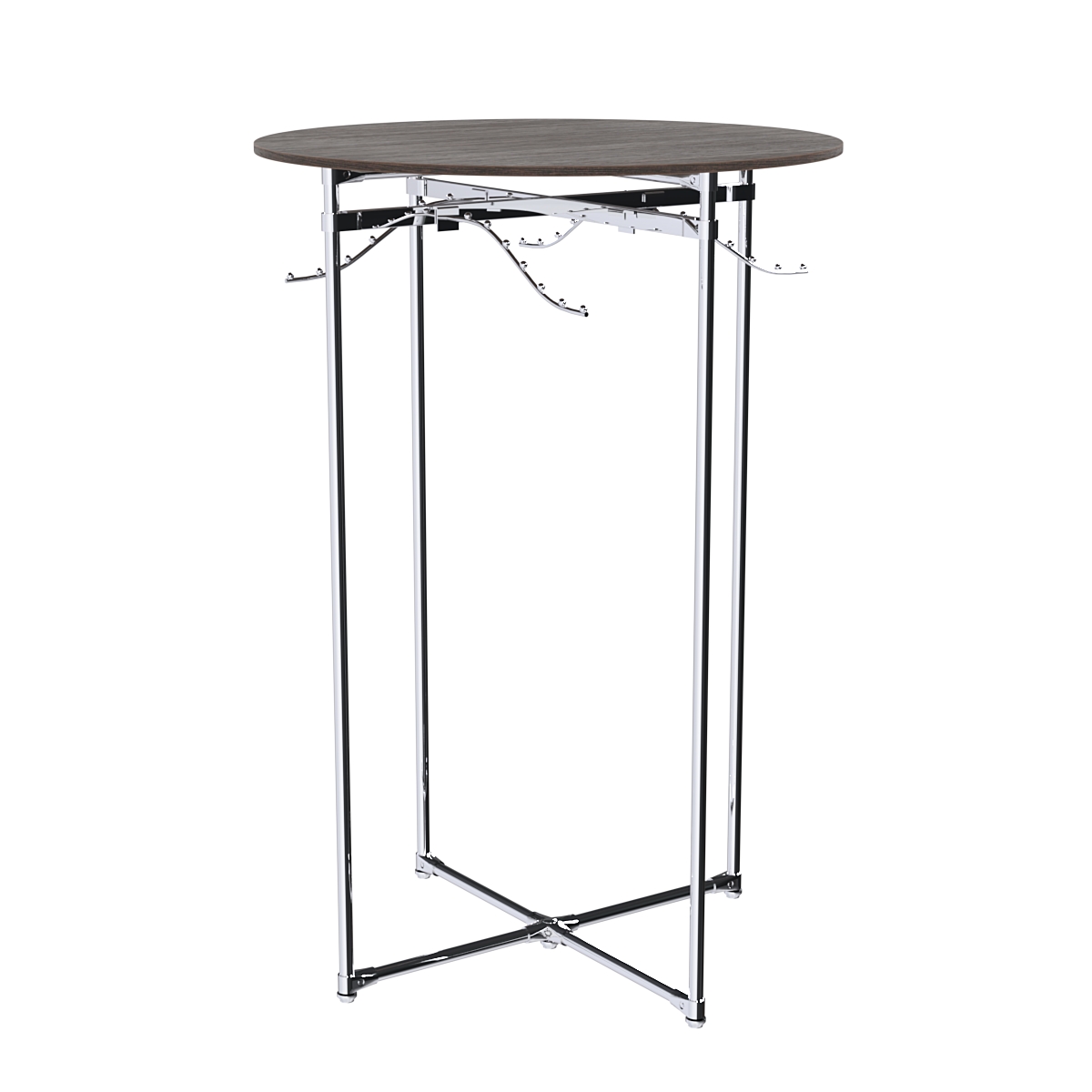 Хромированное вешало Круг №1-3 (верхняя платформа - ДСП 16мм) Дуб Венге