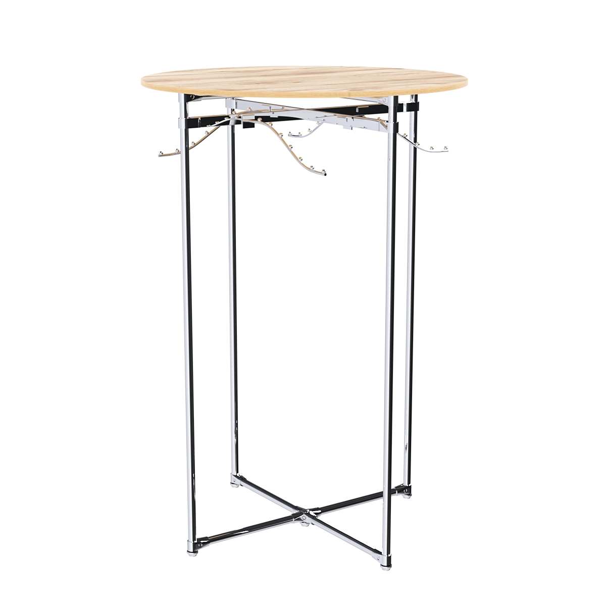 Хромированное вешало Круг №1-3 (верхняя платформа - ДСП 16мм) Дуб Золотистый