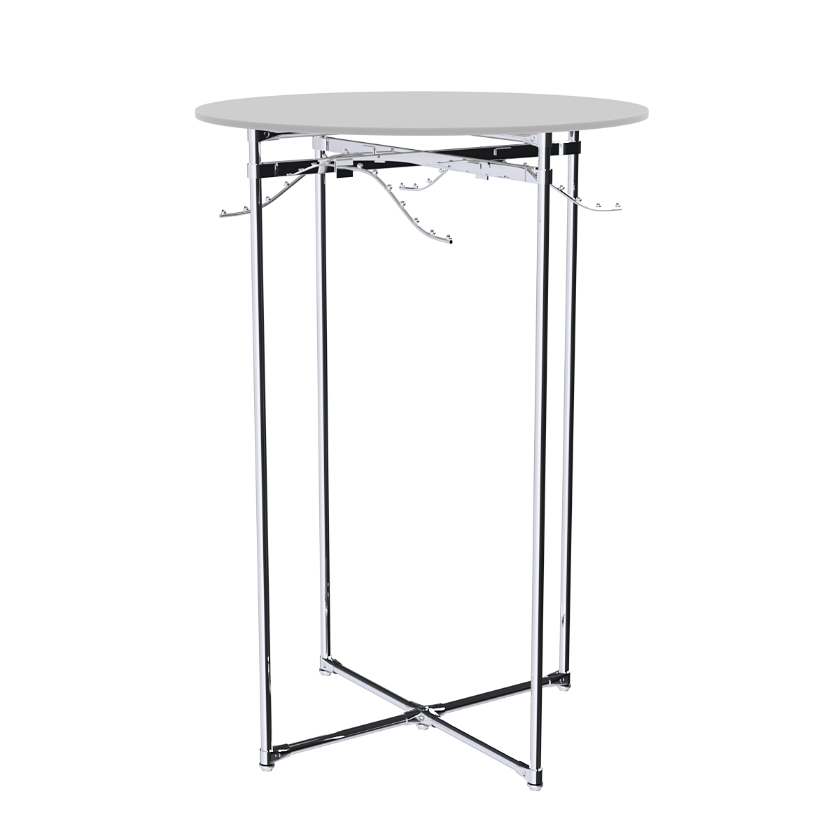 Хромированное вешало Круг №1-3 (верхняя платформа - ДСП 16мм) Серый