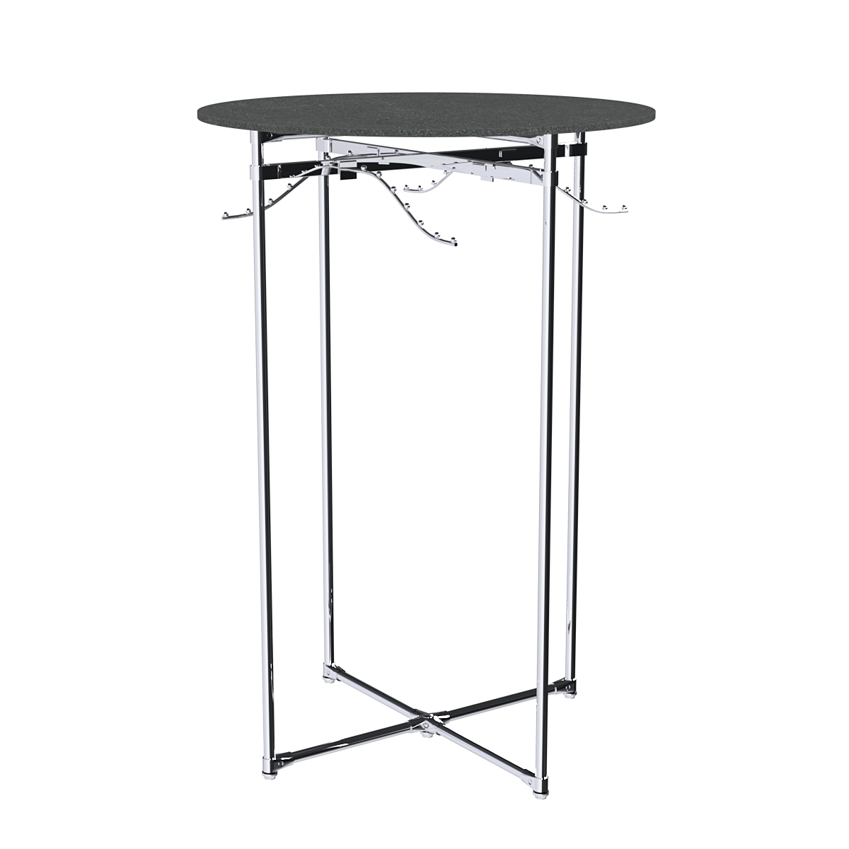 Хромированное вешало Круг №1-3 (верхняя платформа - ДСП 16мм) Антрацит