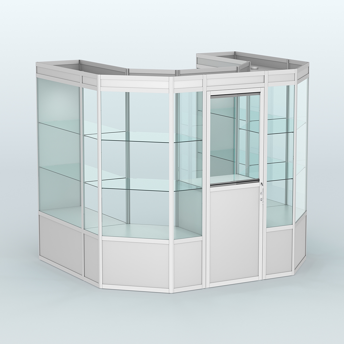 Павильон из профиля пристенный №3а ( 4,32 кв. м) Серый