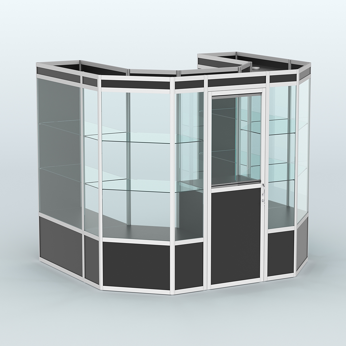 Павильон из профиля пристенный №3а ( 4,32 кв. м) Черный