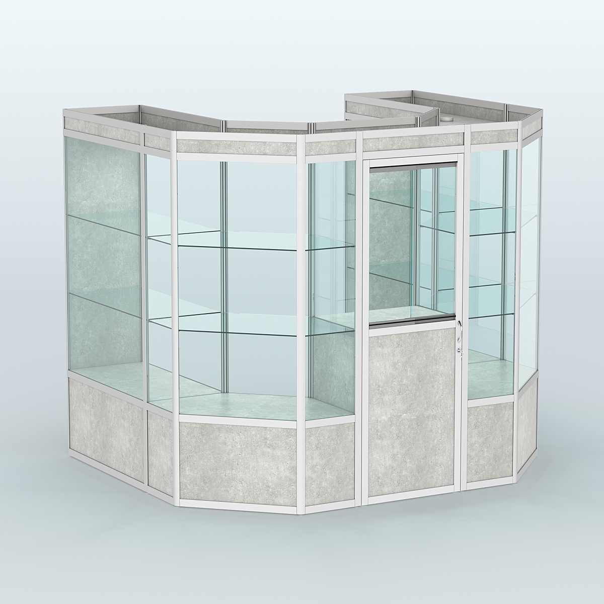 Павильон из профиля пристенный №3а ( 4,32 кв. м) Метрополитан Грей