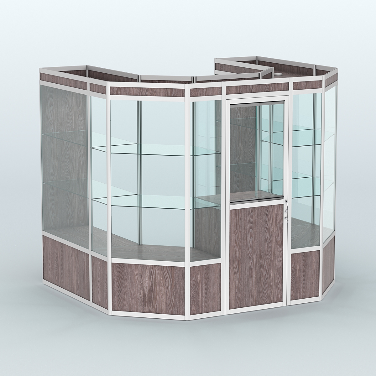 Павильон из профиля пристенный №3а ( 4,32 кв. м) Ясень Анкор темный