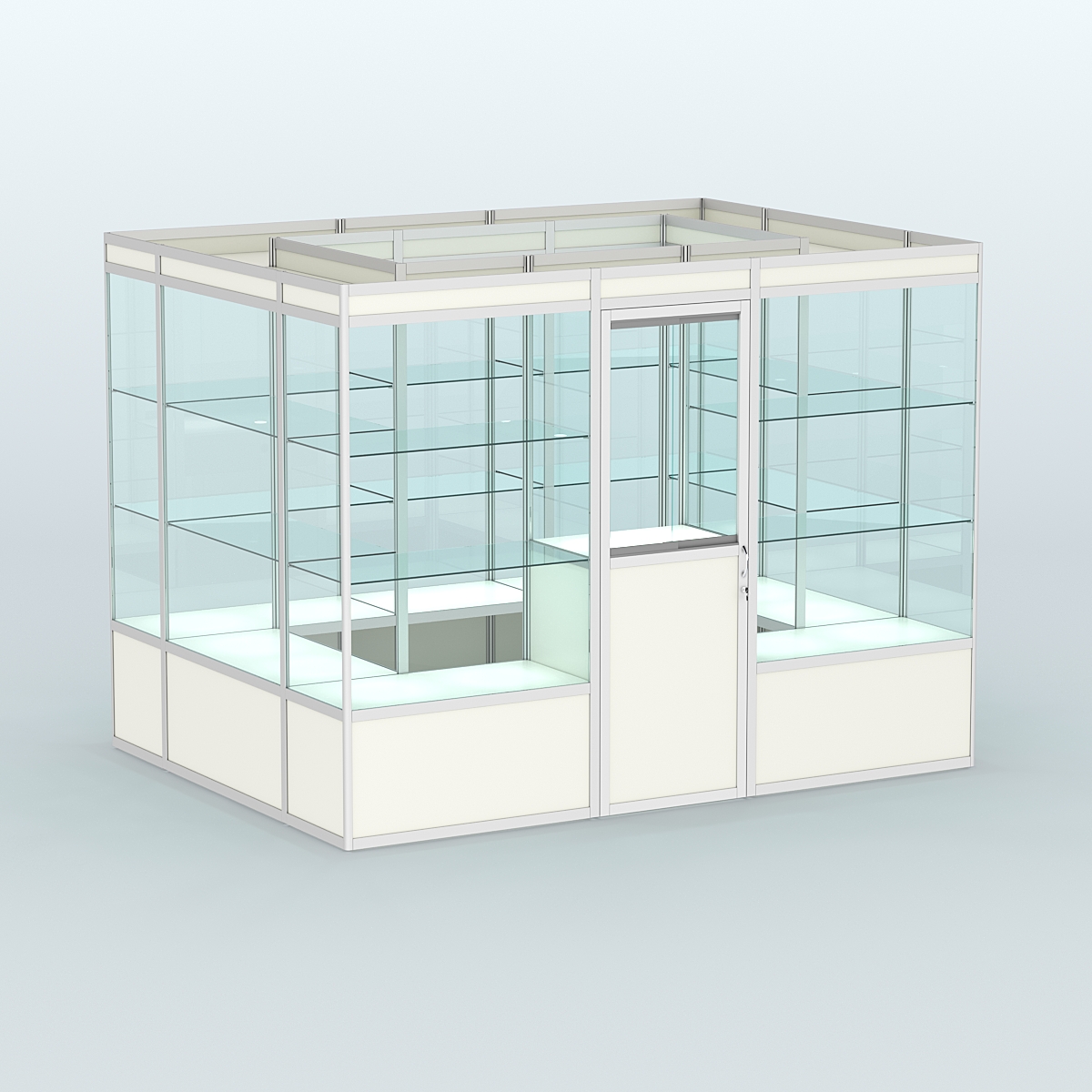 Павильон из профиля островной №1а Белый