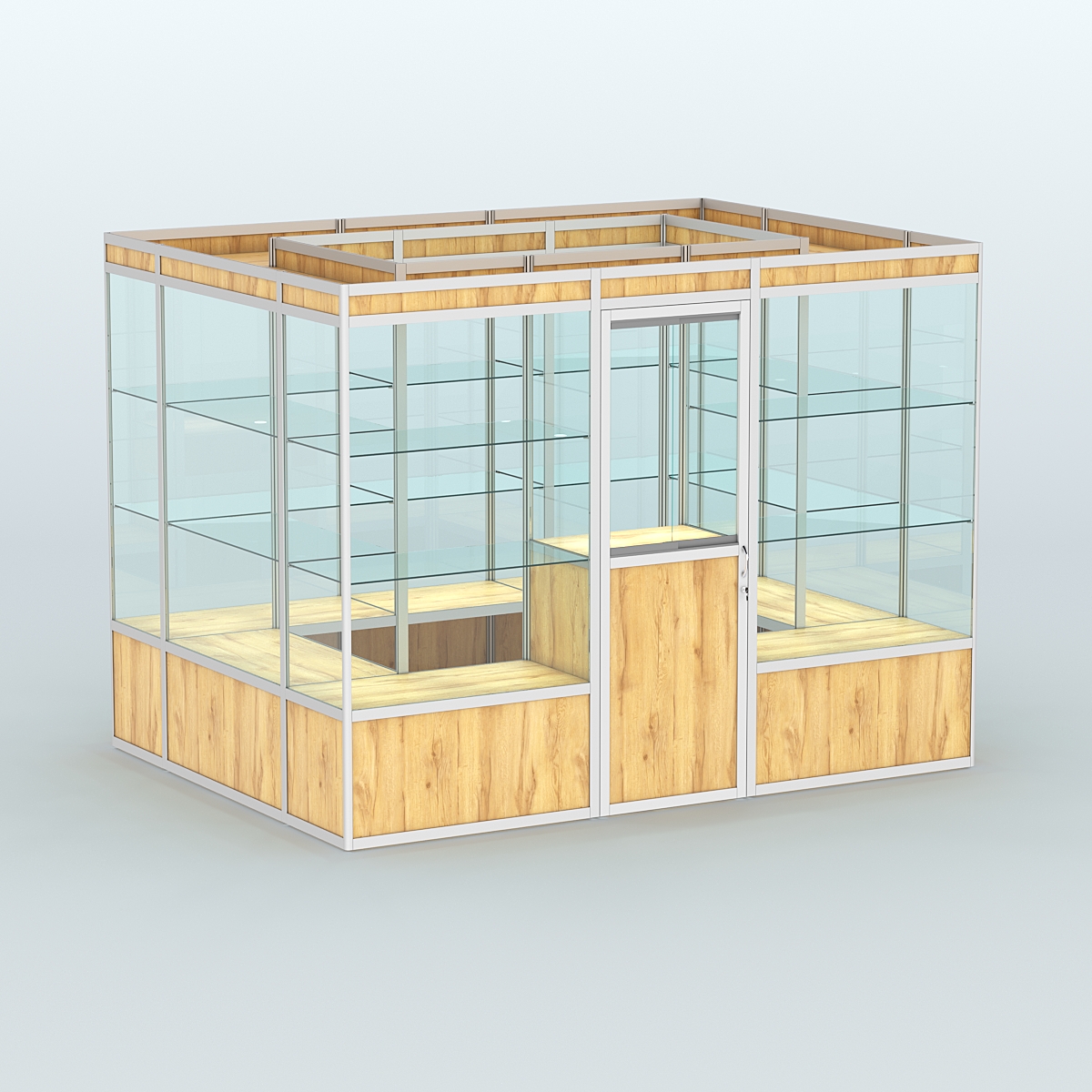 Павильон из профиля островной №1а Дуб Золотистый