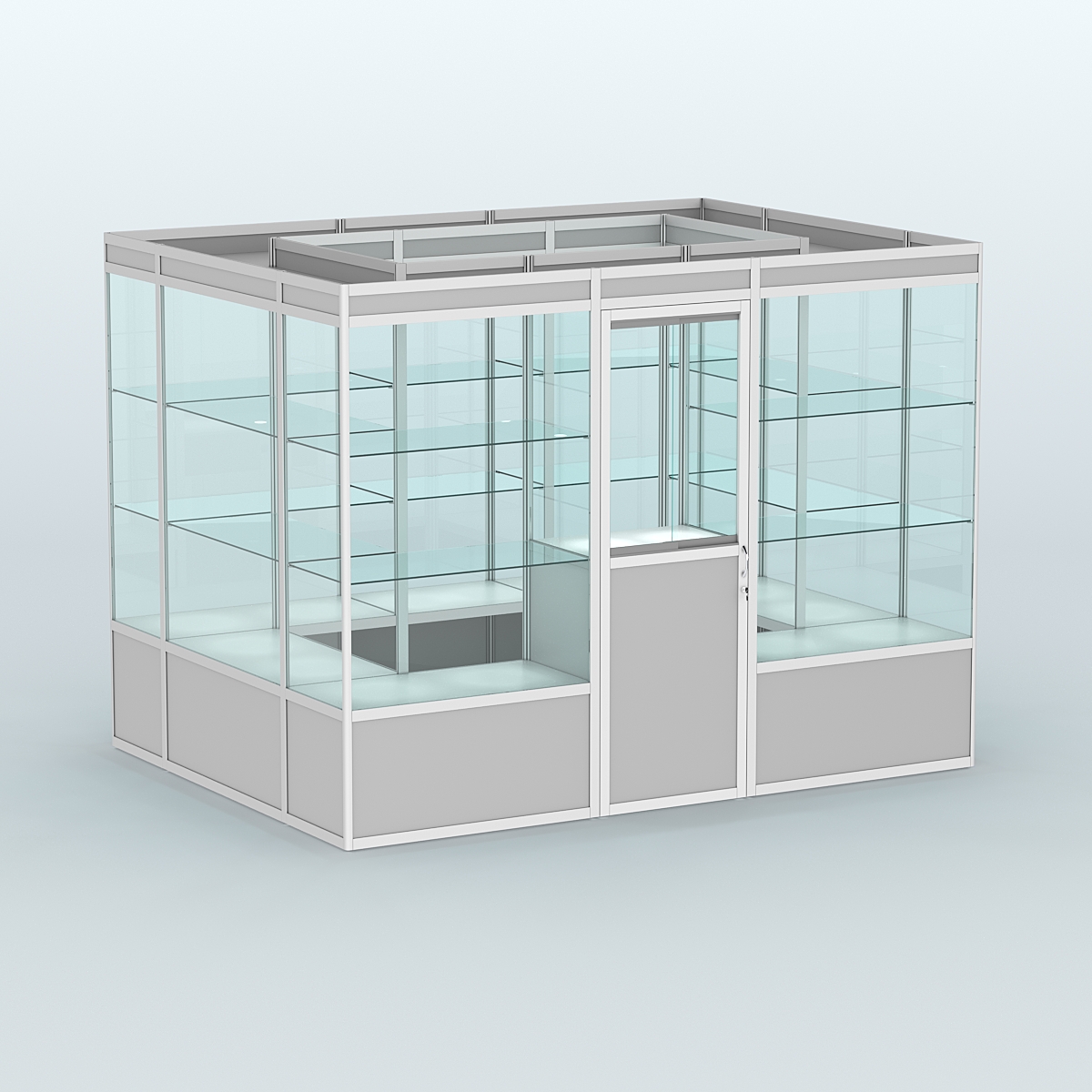 Павильон из профиля островной №1а Серый