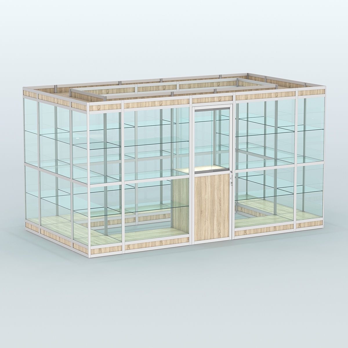 Павильон из профиля островной №2в Дуб Сонома