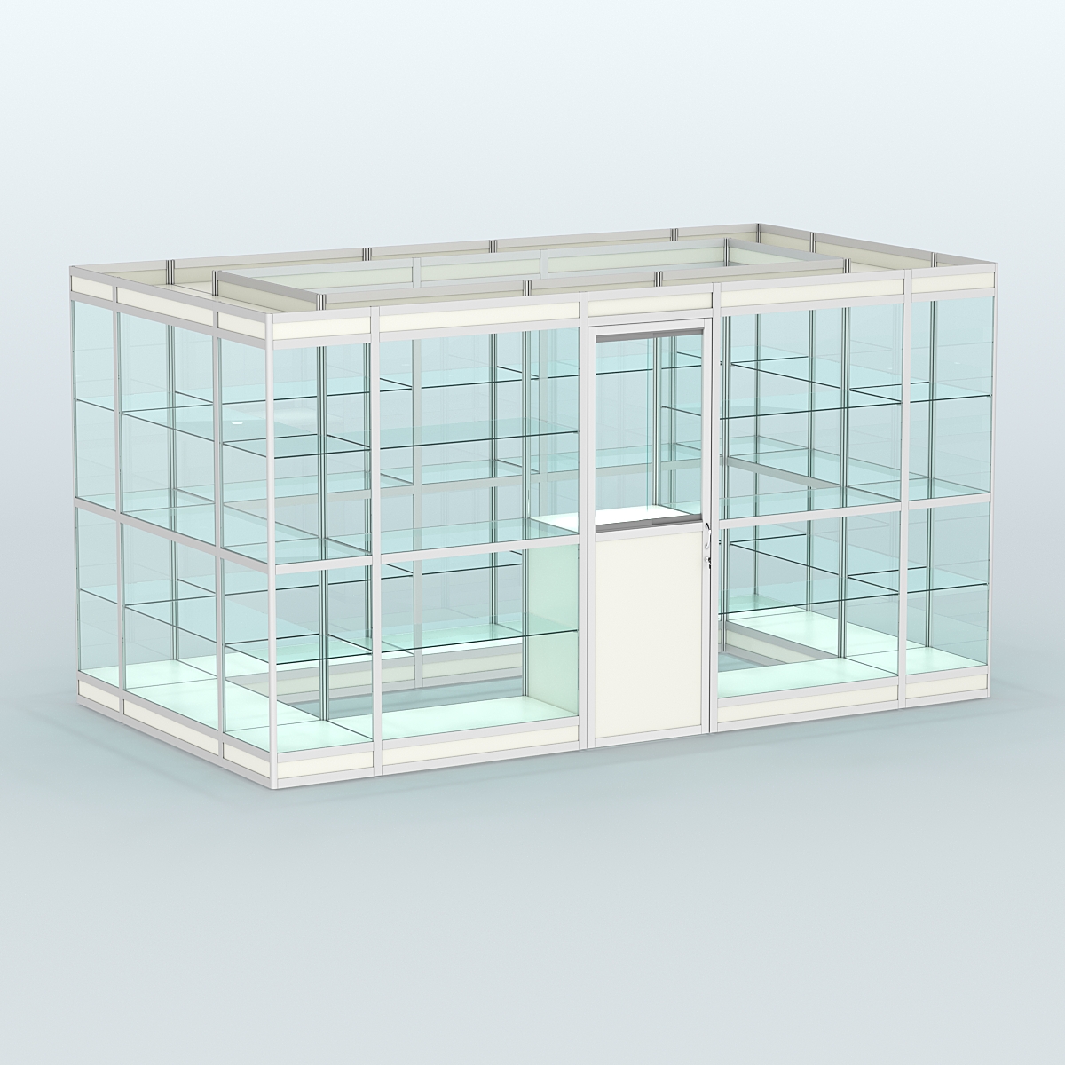 Павильон из профиля островной №2в Белый