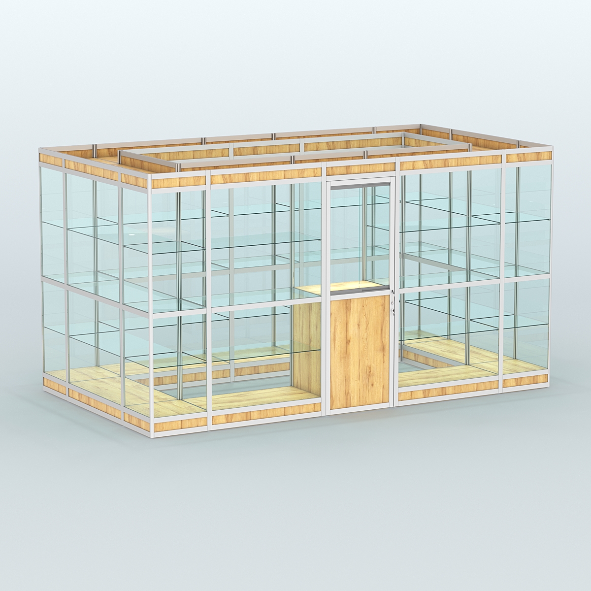 Павильон из профиля островной №2в Дуб Золотистый