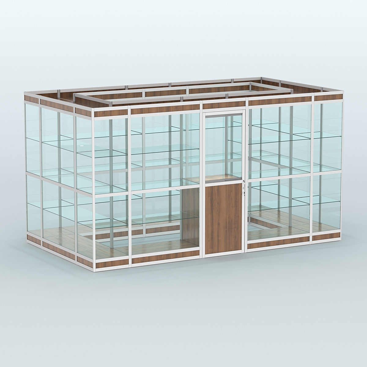 Павильон из профиля островной №2в Орех