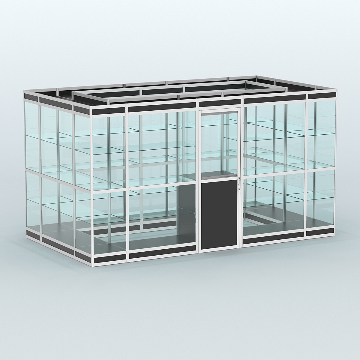 Павильон из профиля островной №2в Черный