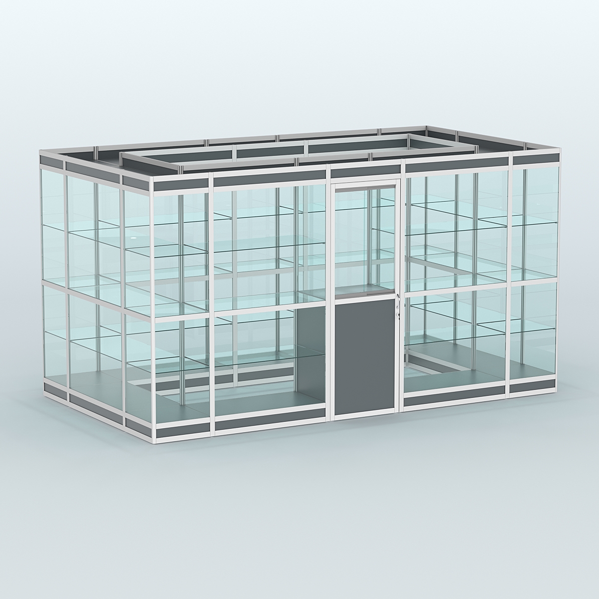 Павильон из профиля островной №2в Темно-Серый