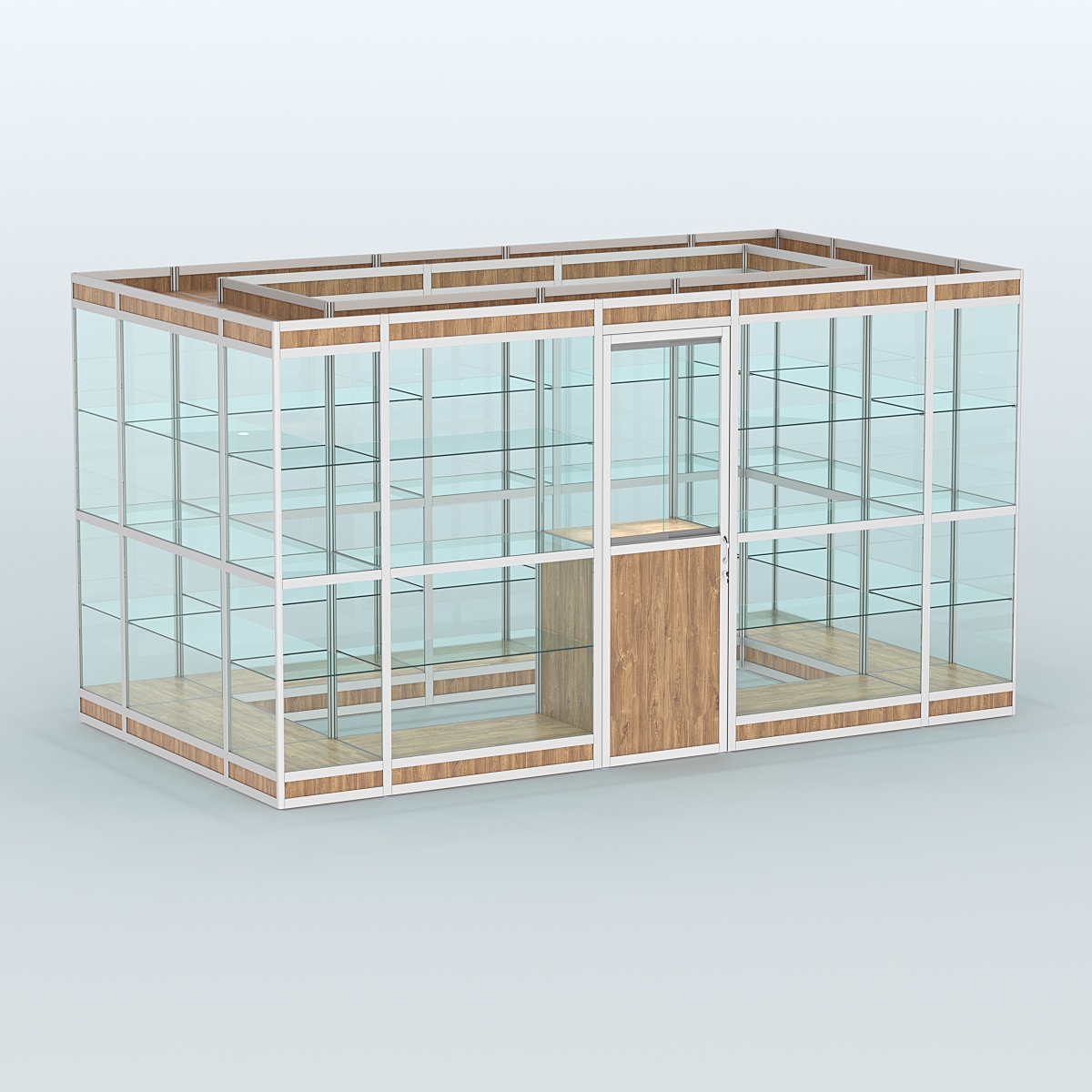 Павильон из профиля островной №2в Дуб Канзас коричневый