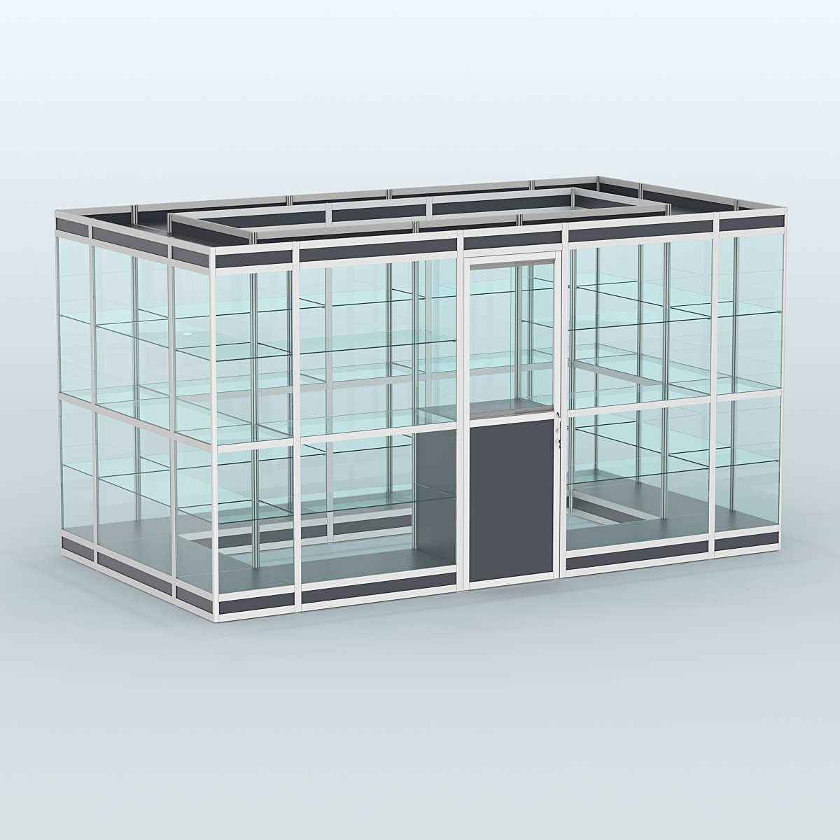 Павильон из профиля островной №2в Антрацит