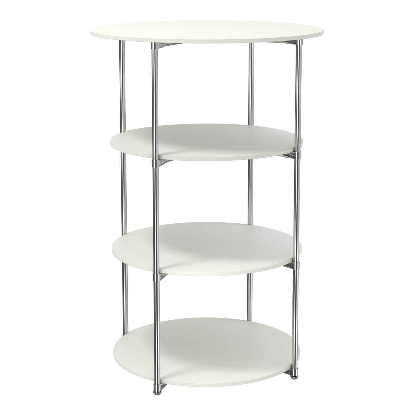 Торговые стенды СФЕРА с полками №3 (с тремя полками ДСП 16мм) Белый