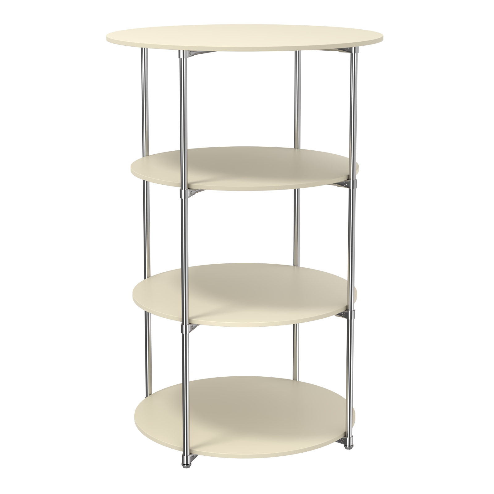 Торговые стенды СФЕРА с полками №3 (с тремя полками ДСП 16мм) Крем Вайс