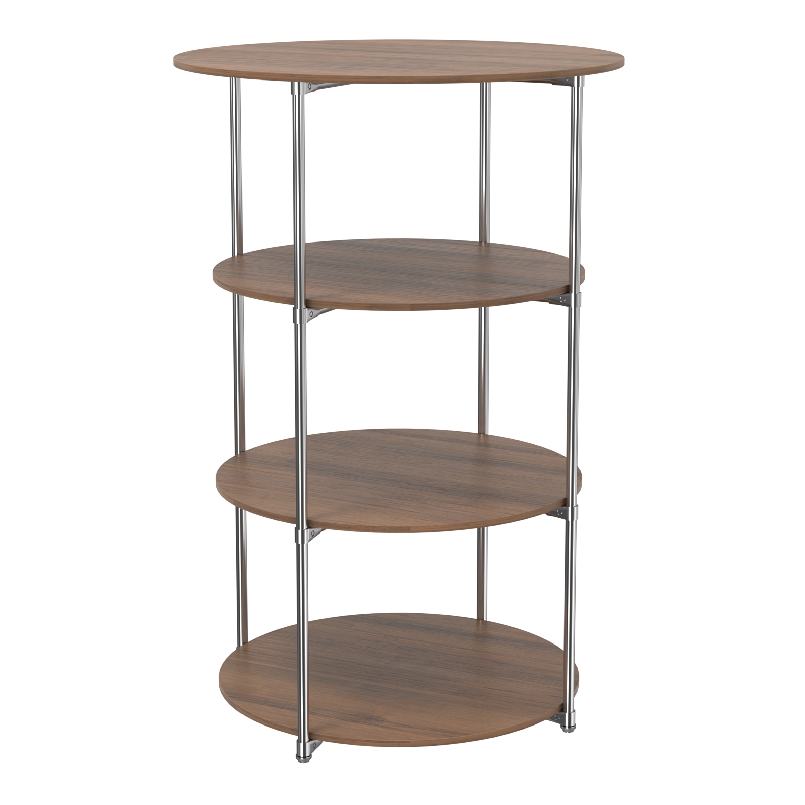 Торговые стенды СФЕРА с полками №3 (с тремя полками ДСП 16мм) Орех