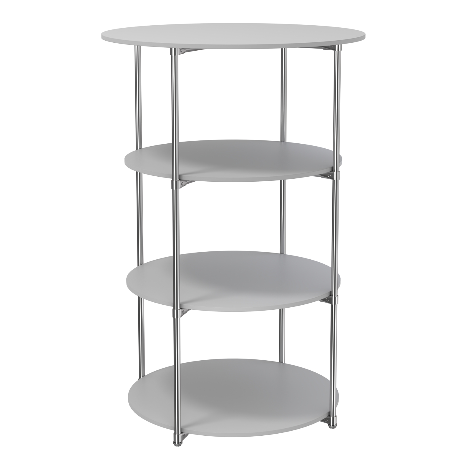 Торговые стенды СФЕРА с полками №3 (с тремя полками ДСП 16мм) Серый