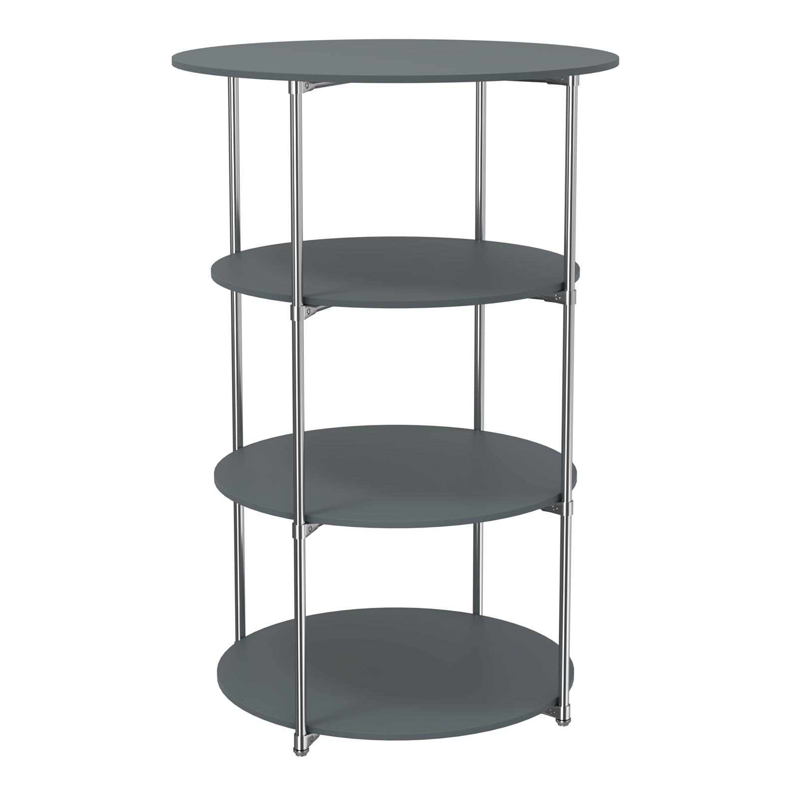 Торговые стенды СФЕРА с полками №3 (с тремя полками ДСП 16мм) Темно-Серый