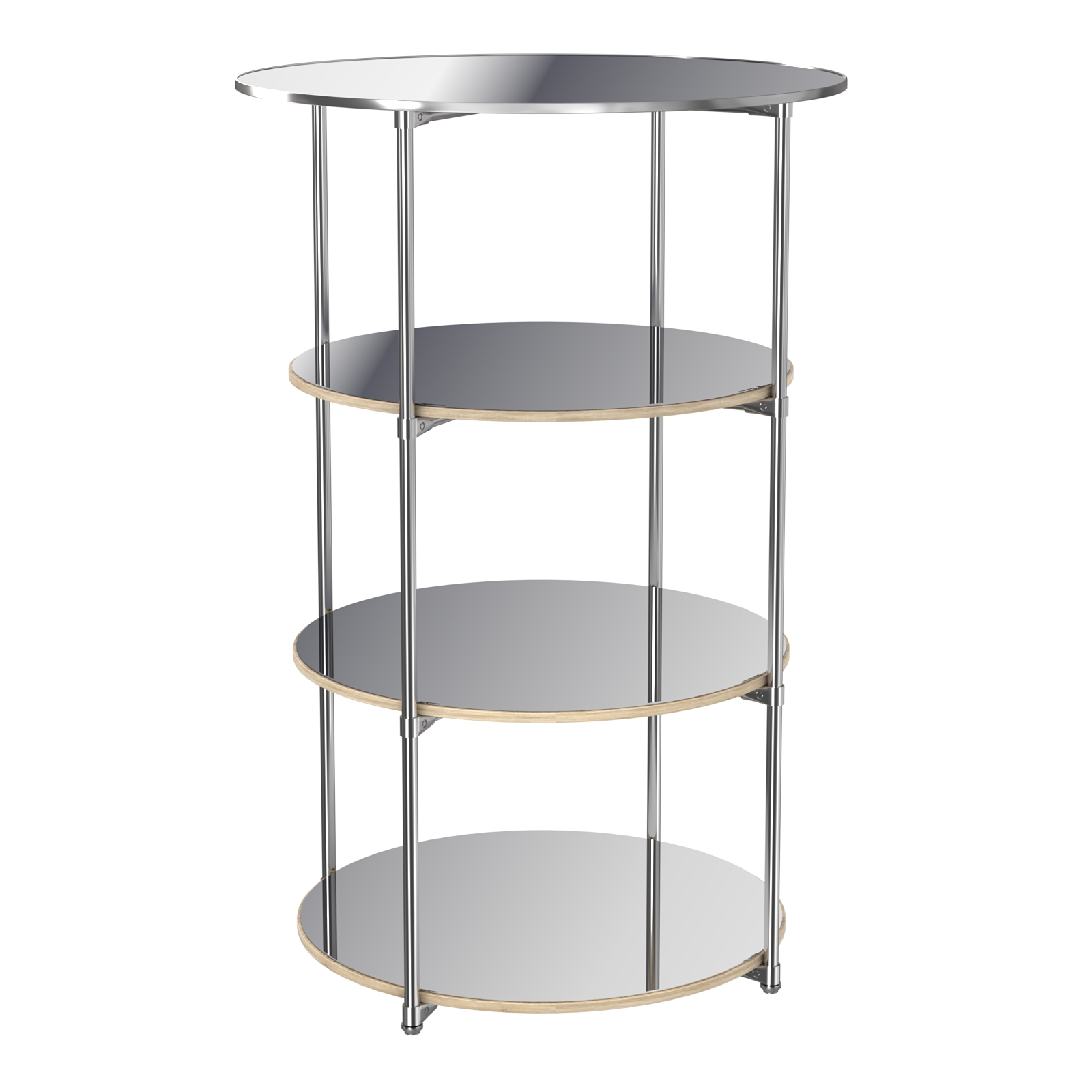 Торговые стенды СФЕРА с полками №4 (с тремя зеркальными полками) Дуб Сонома