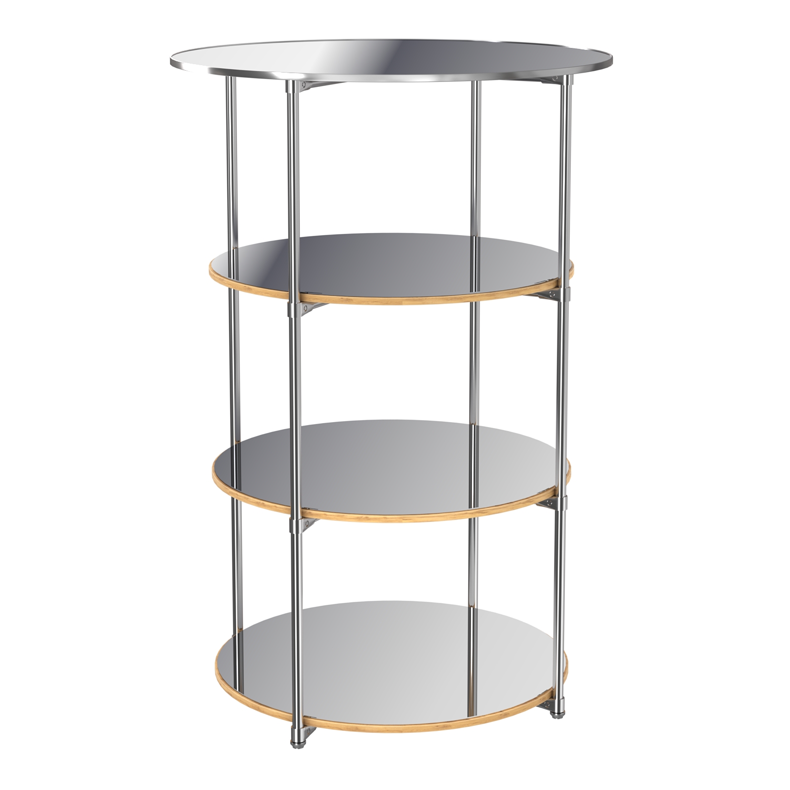 Торговые стенды СФЕРА с полками №4 (с тремя зеркальными полками) Дуб Золотистый